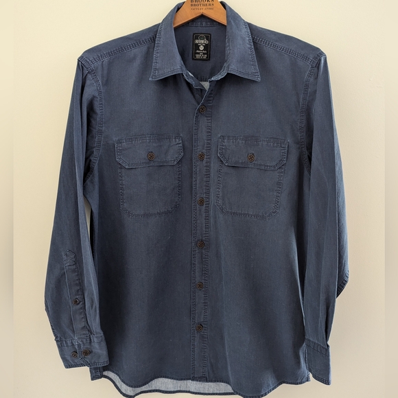 REDHEAD Premium Denim Button Down Shirt MEN'S M Rancher Classic Indigo Blue - Picture 1 of 15